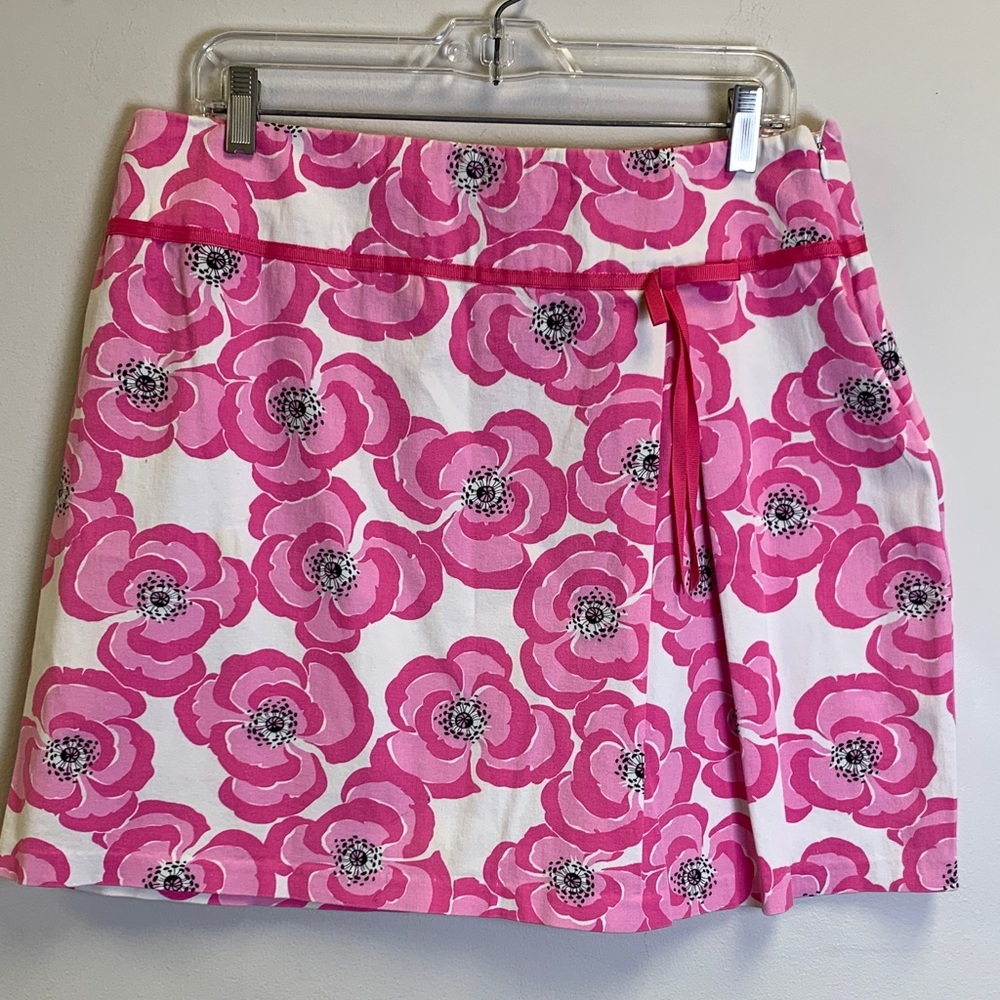 Briggs New York Pink Floral A-Line Skirt